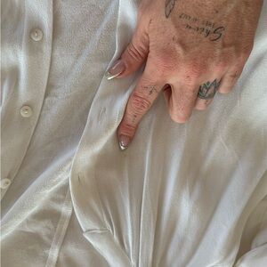 Vici Cream Button-Up Blouse